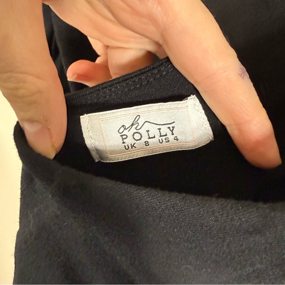 Oh Polly Kiah Long Sleeve Backless Maxi Dress in Black Size 4 - Picture 5 of 5